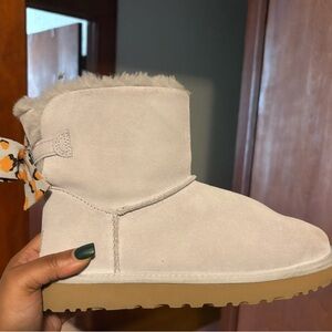 UGG Gray Ankle Boots with Tan Sole